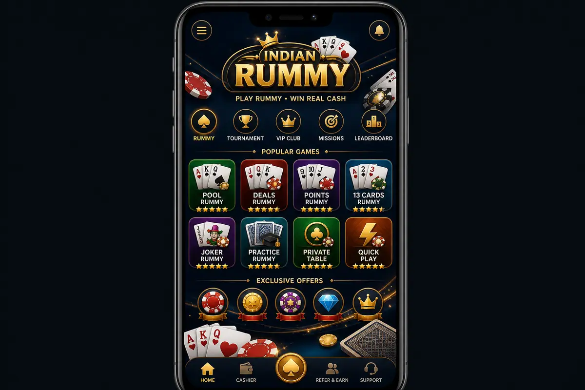 Indian Rummy APK install screen for practice sessions