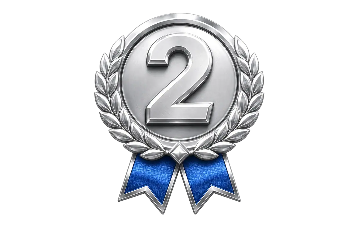 Second ranked Rummy Circle app medal