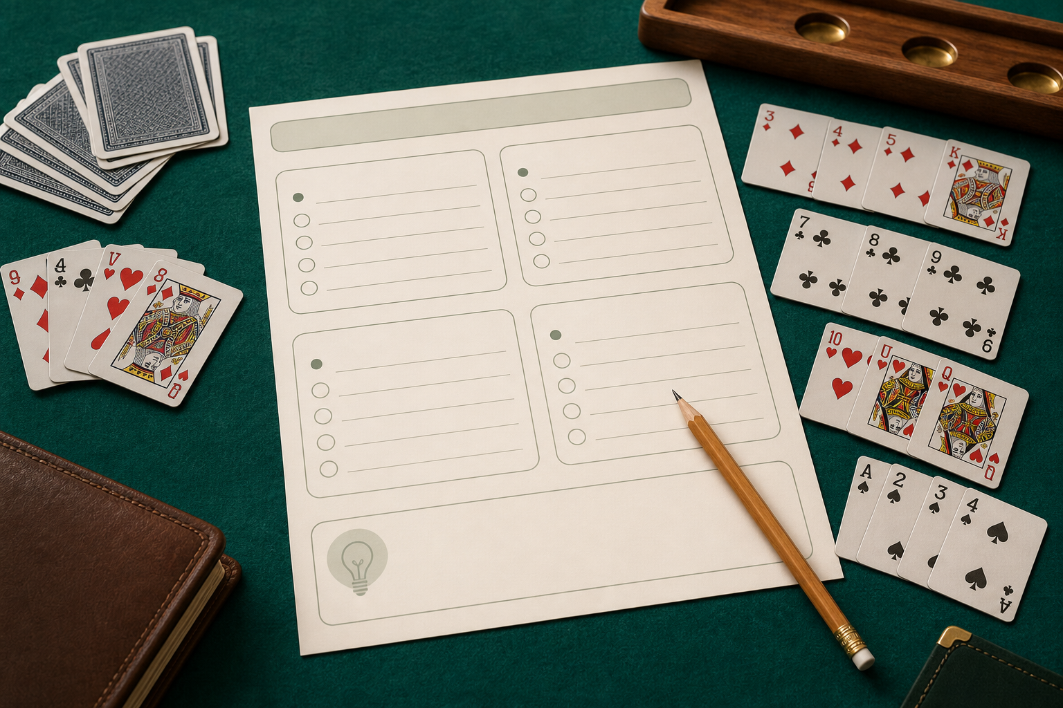 Practice quiz hero with cards and checklist for adult learners