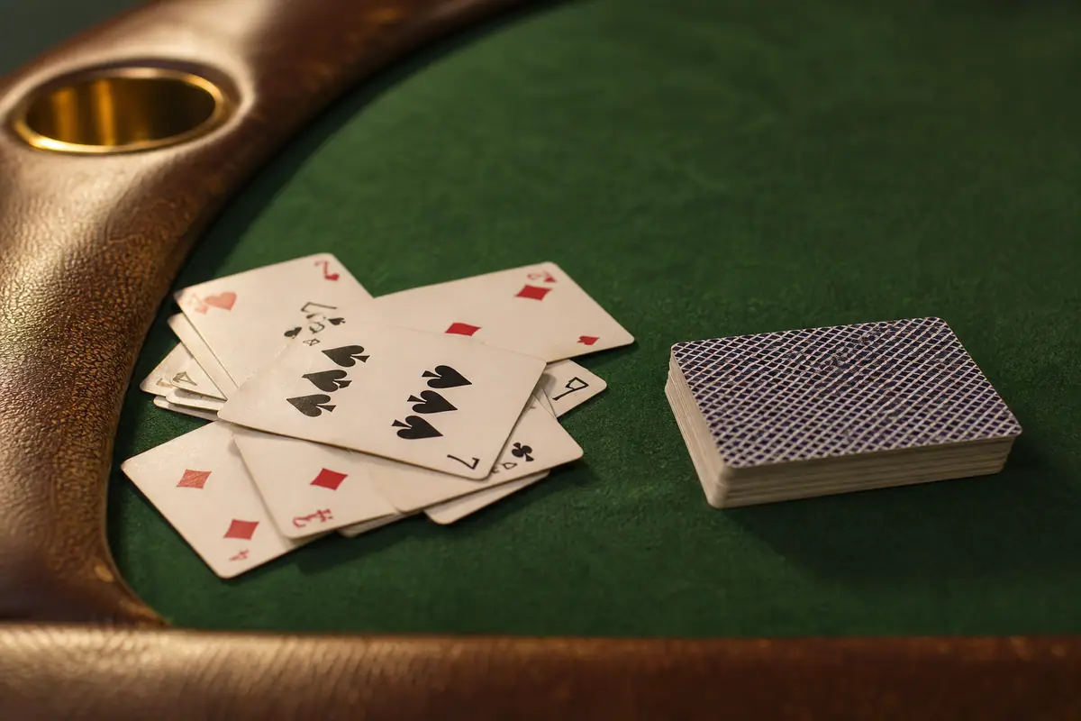 Open and closed piles on the table — track what opponents discard during practice.