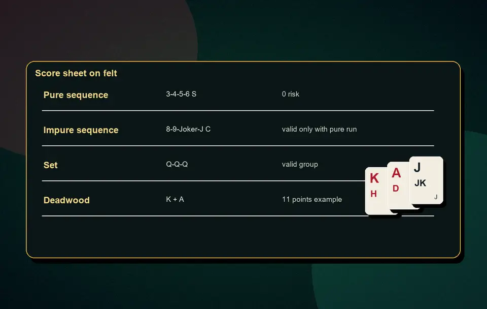 can a set contain duplicate suits Set combinations and valid examples visual 8 for Indian card game guidance, APK safety, rules, examples and responsible play