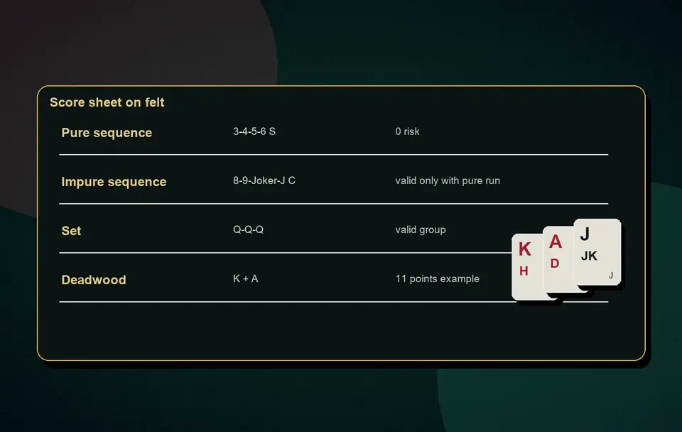 50 invalid Rummy declaration examples Hand examples, quizzes and tools visual 7 for Indian card game guidance, APK safety, rules, examples and responsible play